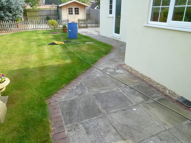 Patio Driveway Before Cleaning