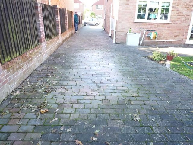 Patio Driveway Before Cleaning