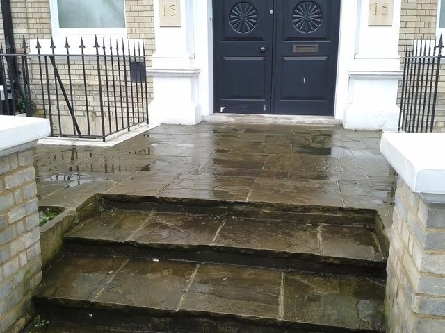 Drive Patio Before Cleaning