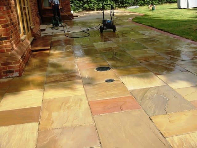 Patio Driveway After Cleaning